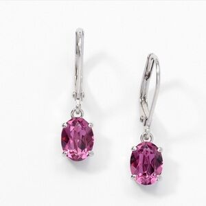 Touchstone Crystal by Swarovski PAINT THE TOWN dark rose earrings BNIB